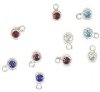 10 5mm Mixed Rhinestone Flat Back Pendants